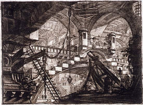 Carcere, Carceri d`invenzione (1761 ca,). Giovanni-Battista Piranesi