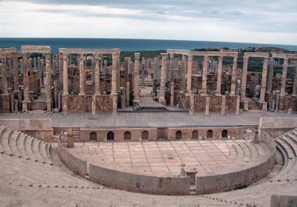 La ciudad romana de Leptis Magna, en la costa de Libia. Imagen de Pedro de Castro. guiarte.com