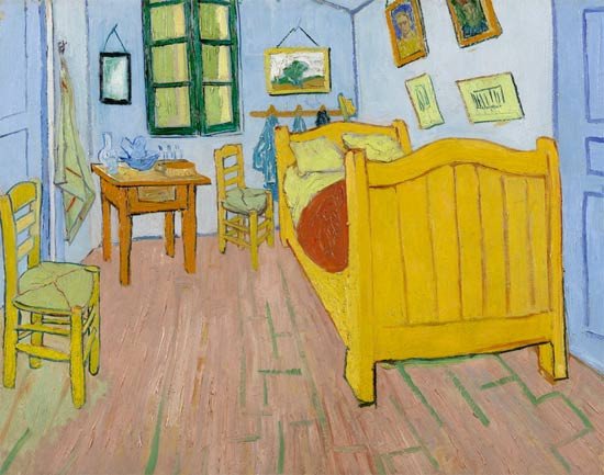 El dormitorio del artista en Arles(1888)Vincent van Gogh (1853-1890). Van Gogh Museum, Amsterdam (Vincent van Gogh Foundation)