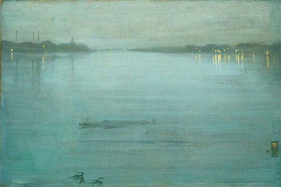 James Abbott. Nocturno: azul y plata-luz de Cremorne, 1872 