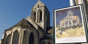 Vincent van Gogh pintó La iglesia de Auvers-sur-Oise en el año 1890. Foto Club France