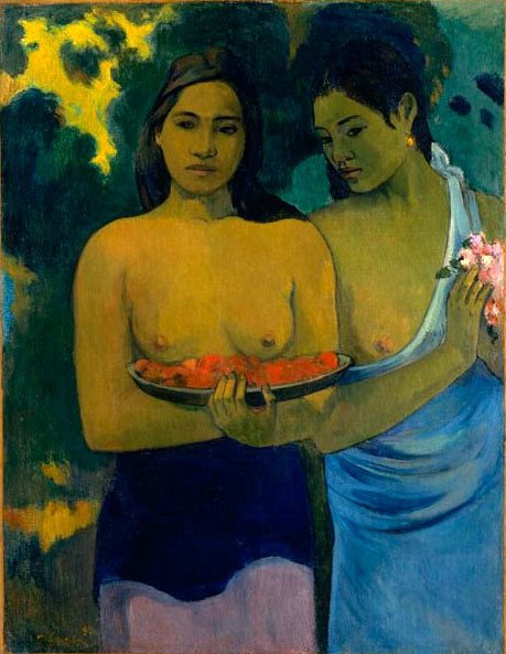 Paul Gauguin (1848 - 1903) Dos mujeres tahitianas. 1899. Óleo sobre lienzo. The Metropolitan Museum of Art, Nueva York. Estados Unidos.Donación de William Church Osborn,