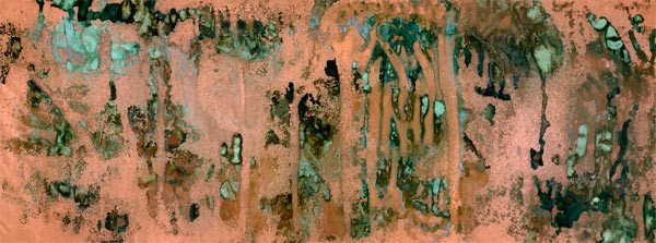 Andy Warhol. Oxidation Painting, 1978. Pigmentos metálicos y técnica mixta sobre tela. Skarstedt Gallery, Nueva York. Andy Warhol Foundation for the Visual Arts/ ARS, New York