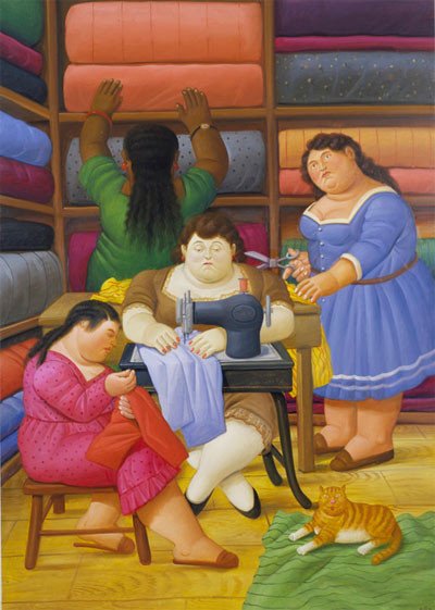 El Costurero. Fernando Botero, (Medellín, Colombia, 1932)