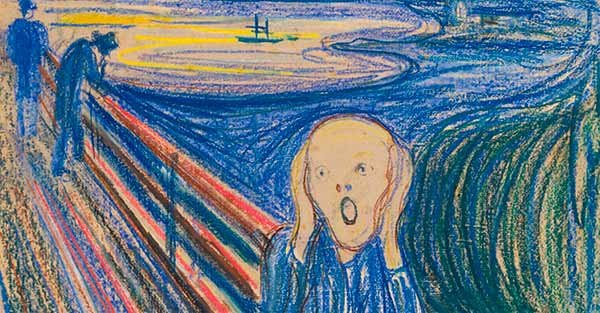 El MOMA presenta &#8220;Edvard Munch: The Scream&#8221;. Detalle del famoso cuadro. http://www.moma.org