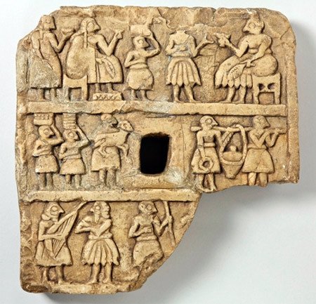 Placa Diyala (Khafaje), Iraq. Período dinástico arcaico. Piedra © Oriental Institute Museum, Chicago