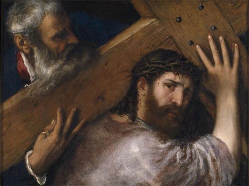 Cristo con la Cruz a cuestas, Tiziano.