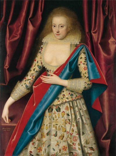 William Larkin. Jane, Lady Thornhagh, 1617. Colección privada
