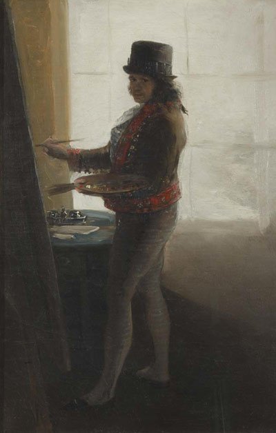 Francisco de Goya. Autorretrato ante su caballete, 1790-1795