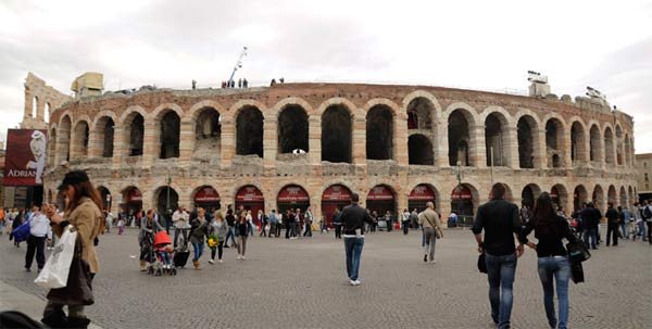 El magnífico Anfiteatro o Arena, en Verona.