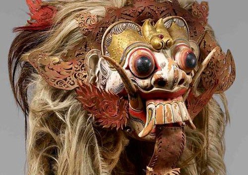 Máscara de Rangda. Bali, Indonesia, 1900-1950. Musée du quai Branly, París
