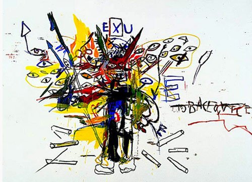 Jean-Michel Basquiat, Exu, 1988. Colección particular