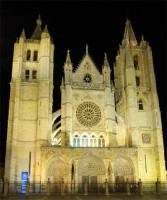 Vista nocturna de la catedral...