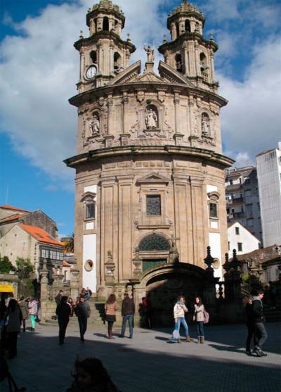 Fachada de la iglesia de la Peregrina, Pontevedra. Guiarte.com