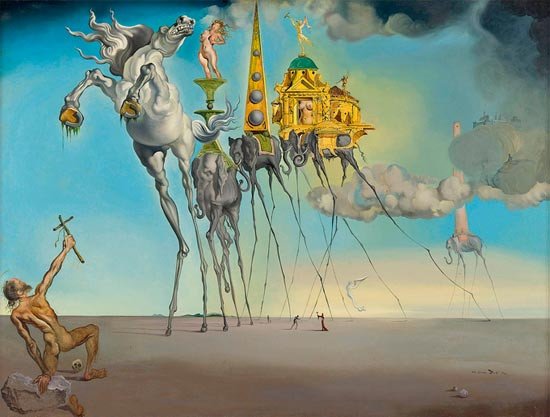 La tentación de San Antonio. 1946. Museo Real de Bellas Artes de Bélgica, Bruselas. Salvador Dalí. Fundación Gala-Salvador Dalí, VEGAP, Madrid 2012