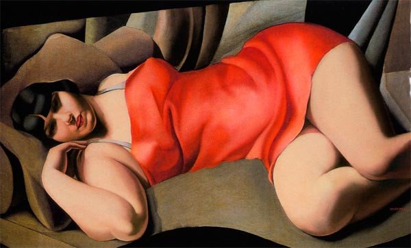 Tamara de Lempicka. La túnica rosa. 1927. Óleo sobre lienzo. Colección Caroline Hirsch. © Tamara Art Heritage / Licensed by Museum Masters International NYC / ADAGP, Paris 2013 