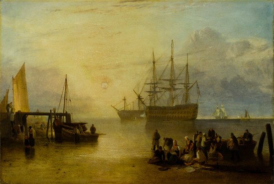 The Sun rising through Vapour. Joseph Mallord William Turner. Barber Institute of Fine Arts, University of Birmingham