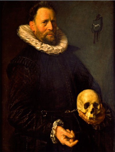 Frans Hals. Portrait of a Man holding a Skull. Barber Institute of Fine Arts, University of Birmingham