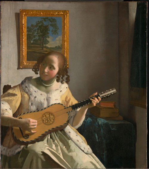 Johannes Vermeer. The Guitar Player. Loan from English Heritage, The Iveagh Bequest (Kenwood). Muestra Vermeer y la Música en la National Gallery.© English Heritage.