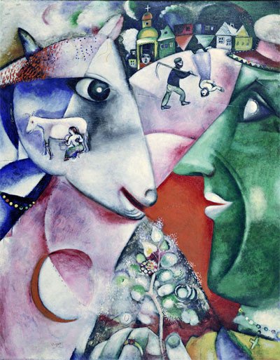 Marc Chagall. Yo y la aldea. 1911.  © ADAGP Paris and DACS, London 2013. Photo © SCALA, Florence