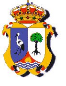 El escudo de Las Rozas, con la cigüeña María.