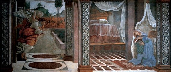 Anunciación. Sandro Botticelli. 1481