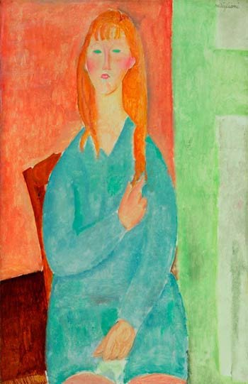 Hammer Galleries. Amedeo Modigliani. Joven de azul. Cortesía de la galería.