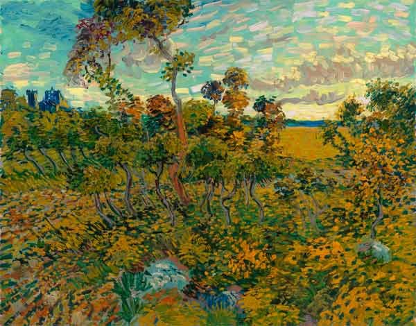 Puesta de sol en Montmajour.1888 Vincent van Gogh (1853-1890), Colección particular. Museo Van Gogh
