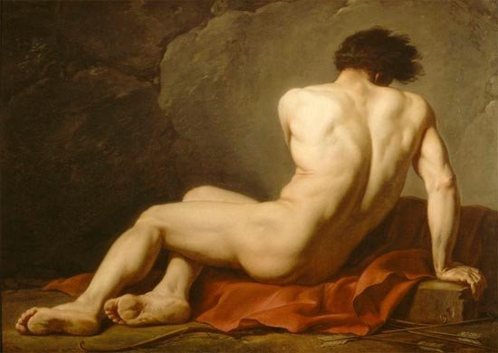 Jacques Louis David (1748-1825) Académie d&#8217;homme, dit Patrocle. 1778. Cherbourg, musée Thomas-Henry© Cherbourg, musée Thomas 