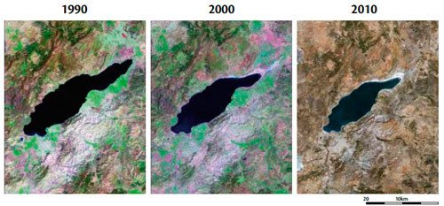 Evolución de la superficie del lago. Informe &#8220;No Lake, No Burdur&#8221;. Do&#287;a Derne&#287;i (BirdLife Turquía)