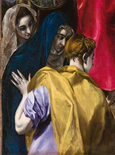 El Expolio de Cristo, detalle de las Marías, tras la restauración. El Greco Óleo sobre lienzo, 1577-1579