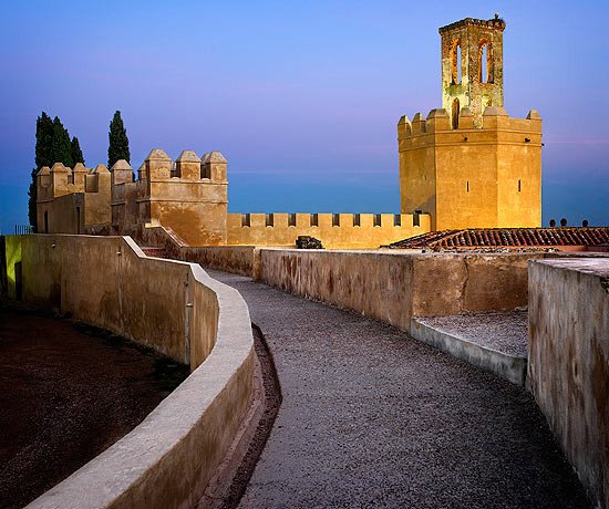 Vista de la Alcazaba de Badajoz, en el casco histórico.