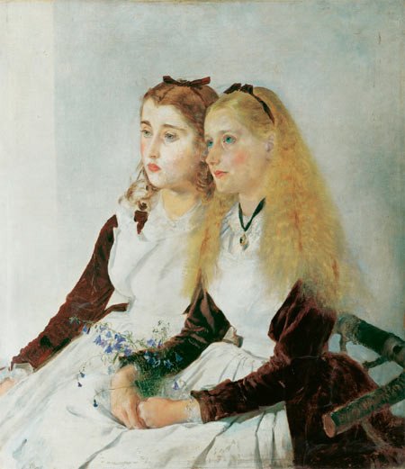 Anton Romako (1832 &#727; 1889). The Artist`s Nieces, Elisabeth and Maja, 1873. © Belvedere, Vienna Donated by Dr. Imre von Satzger, grandson of Elisabeth von Satzger, née Romako