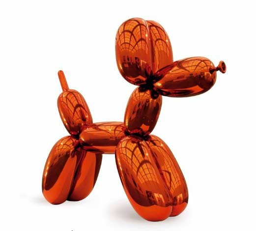 Balloon dog (Orange), de Jeff Koons, consiguió una cotización histórica. Imagen de http://www.christies.com 