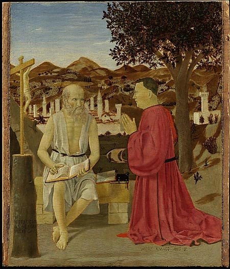 San Jerónimo y un donante. Piero della Francesca. 1460&#8211;64.