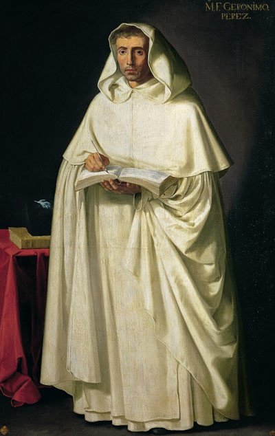 Francisco de Zurbarán Fray Jerónimo Pérez ca. 1632-1634 Oil on canvas, 193 x 122 cm Inv. 667 Madrid, Museo de la Real Academia de Bellas Artes de San Fernando