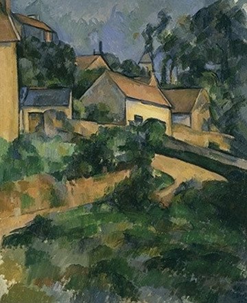 La curva del camino en Montgeroult, 1898. Paul Cézanne 