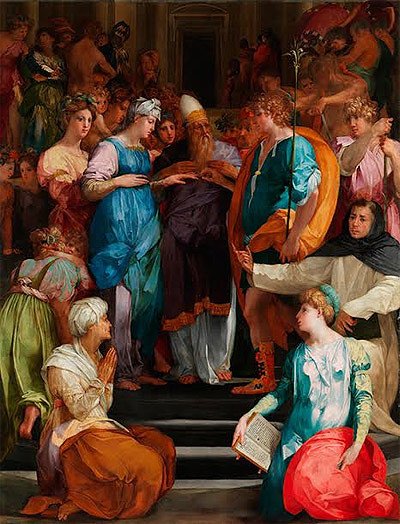 Los esponsales de la Virgen, de Rosso Florentino, presentada en París, tras su restauración. Imagen //www.ambparigi.esteri.it/