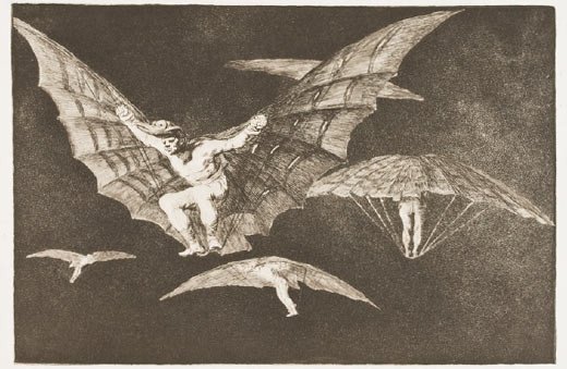 Francisco de Goya y Lucientes. Los Disparates: Where There&#8217;s a Will There&#8217;s a Way: A Way of Flying, 1864.