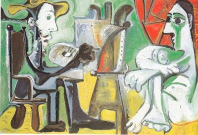 Pablo Picasso. El pintor y la modelo, 1963