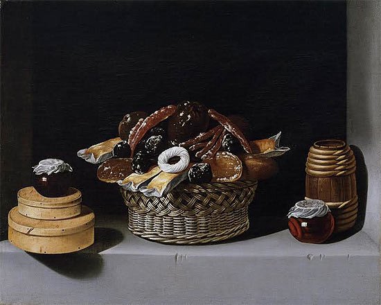 Cesta y caja con dulces. Juan van der Hamen y León. 1622