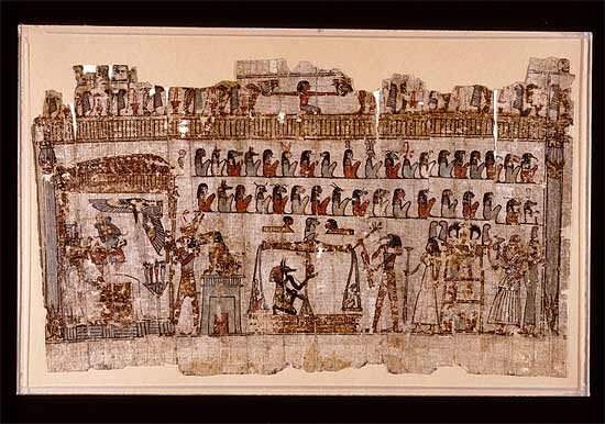 Libro de los muertos de Nesynakht, Papiro, periodo griego 304-30 aC. Rijksmuseum van Oudheden (Països Baixos)