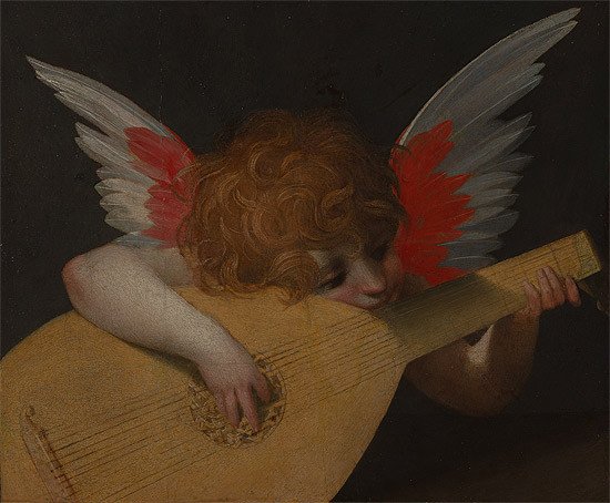 Rosso Fiorentino (Giovan Battista di Jacopo) (Florence 1494-Fontainebleau 1540) Music-making Angel  1521
