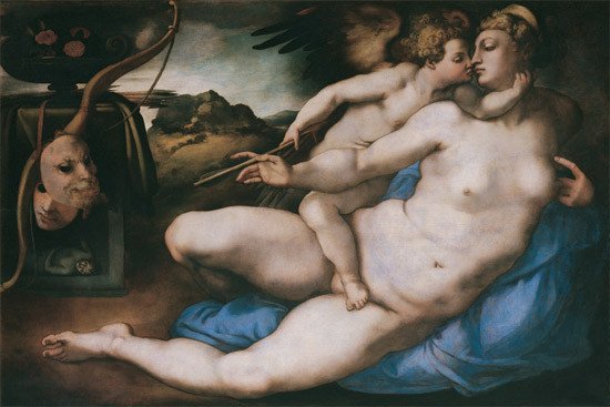 Pontormo (Jacopo Carucci) (Pontorme, Empoli 1494-Florence 1557) Venus and Cupid  c. 1533
