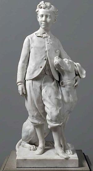 Jean-Baptiste Carpeaux. El Príncipe imperial y su perro Nero, 1865.