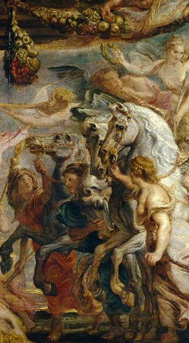 El Triunfo de la Iglesia, Rubens. Óleo sobre tabla. Detalle. Madrid, Museo Nacional del Prado