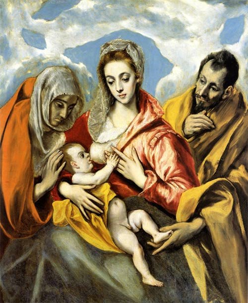 La Sagrada Familia con Santa Ana. El Greco. 1595-1596.