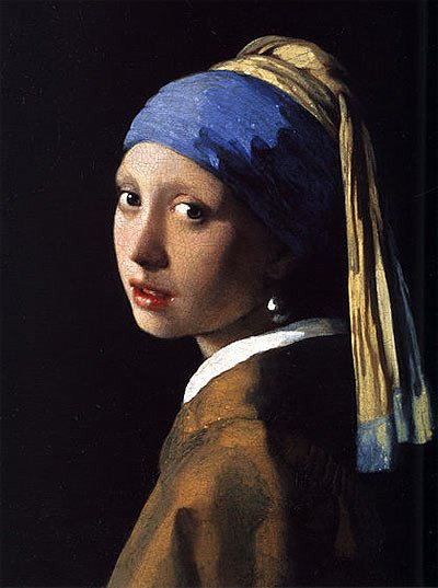 La joven de la perla o Muchacha con turbante. Johannes Vermeer. 1665-1667