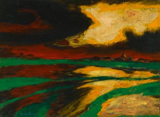 Emil Nolde. Atardecer de otoño. 1924.