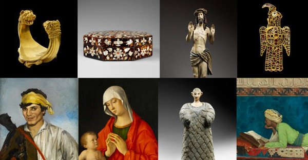 Objetos de las colecciones del Louvre Abu Dhabi.